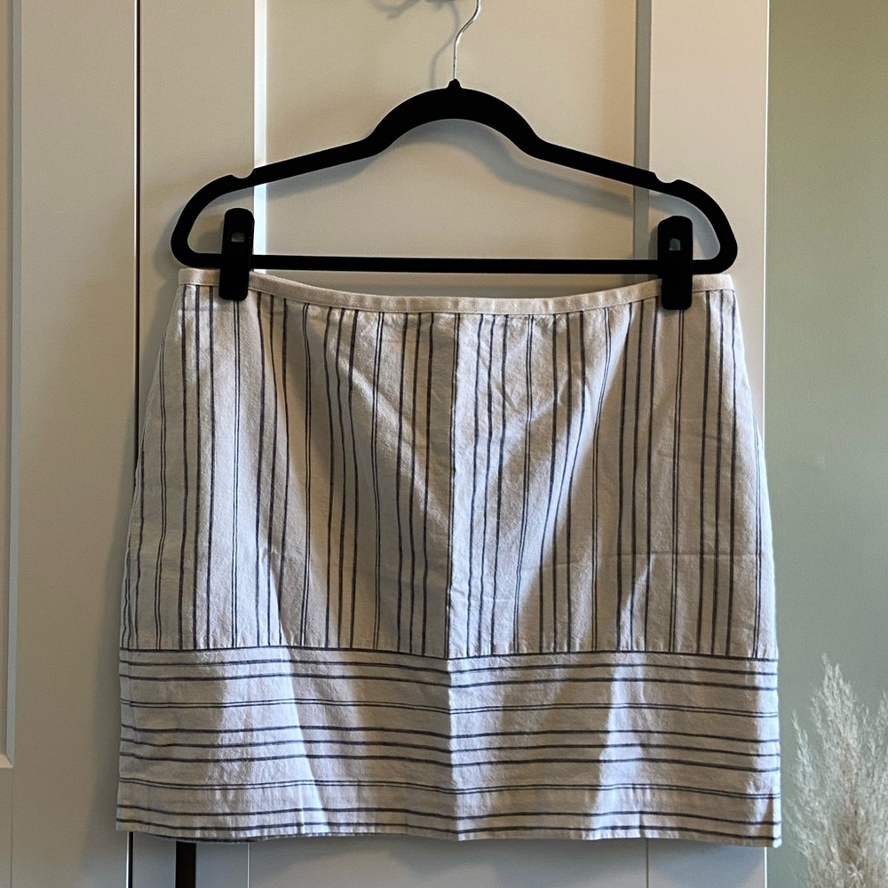 Madewell Linen Patterned Mini Skirt